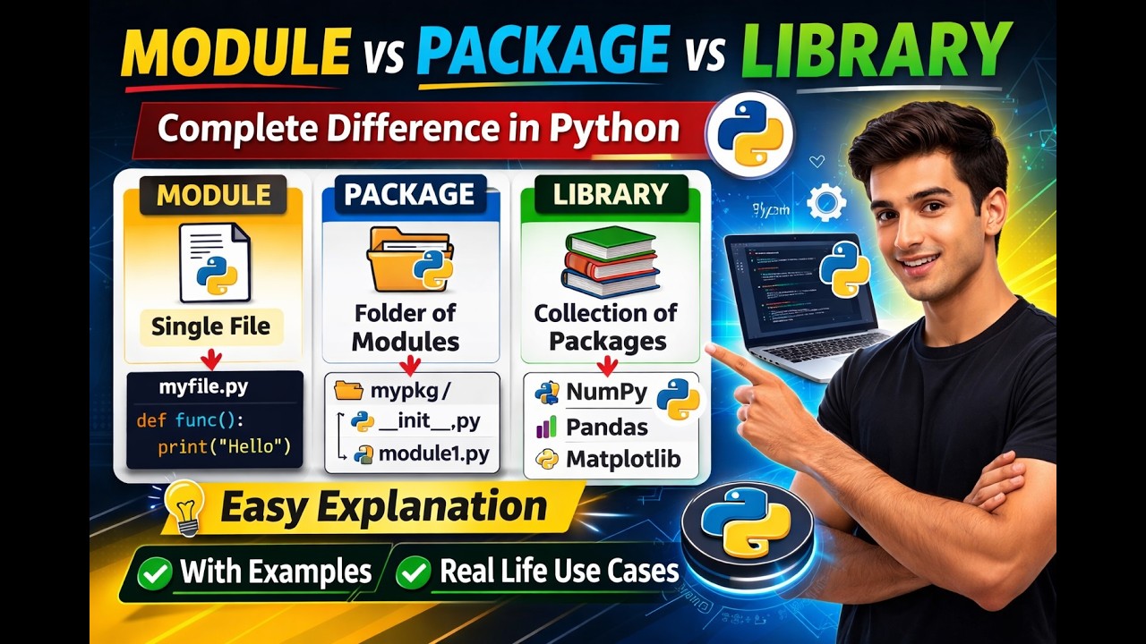 Python Module vs Package vs Library Explained | Python Tutorial for ...