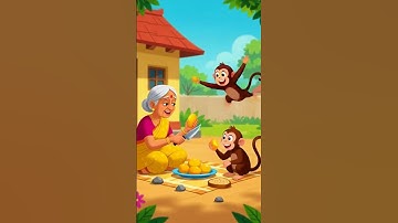 Grandmother and Money Eating Mango 🥭🥭 #ai #grandmother #monkey #story
