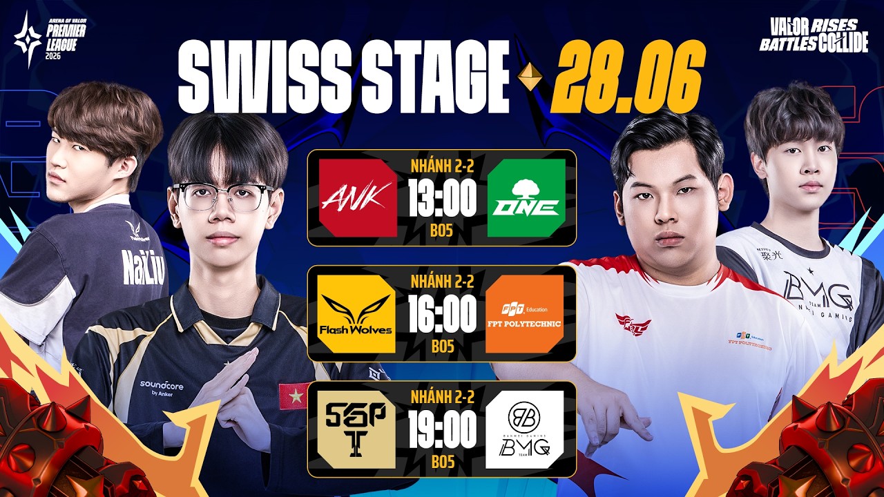 🔴 TRỰC TIẾP: SAIGON PHANTOM vs BANMEI GAMING | SWISS STAGE - APL 2026 (NGÀY 28/06)