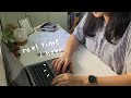 Study with me (at home) | real time, no music, 1 hour