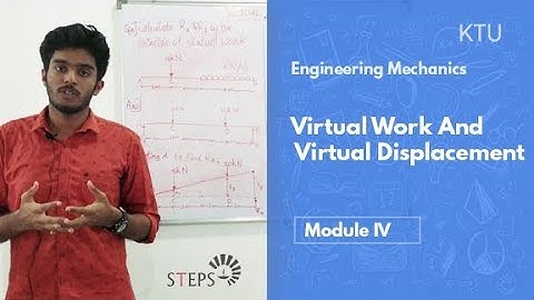 Virtual Work and Virtual displacement | Engineering Mechanics | KTU