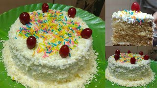 No Oven,No beater, white forest cake with homemade whipping cream without beater- new year spl