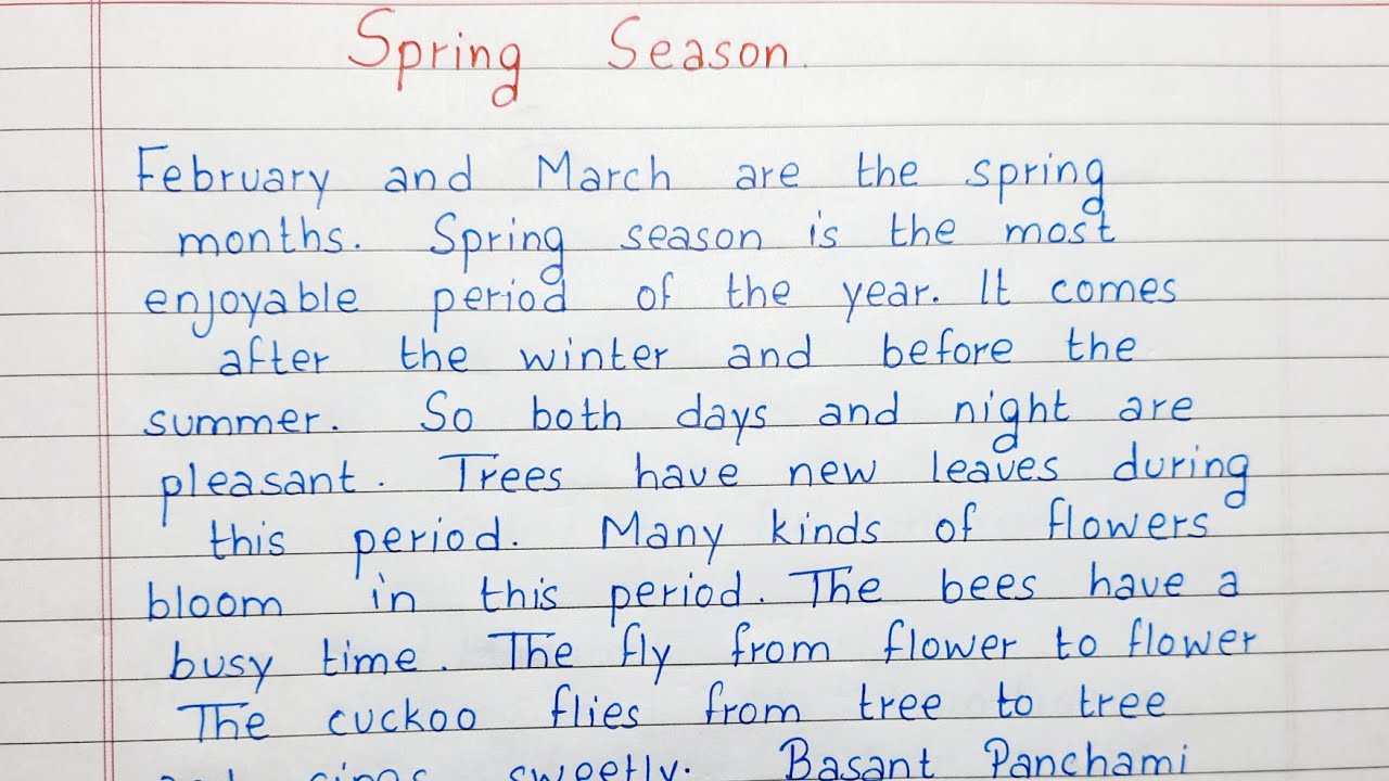 essay on spring in english