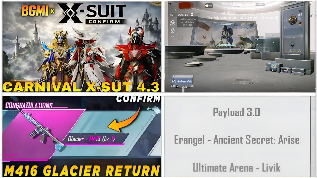 Carnival X-Suit 4.3 🔥 | M416 Glacier Is Back!