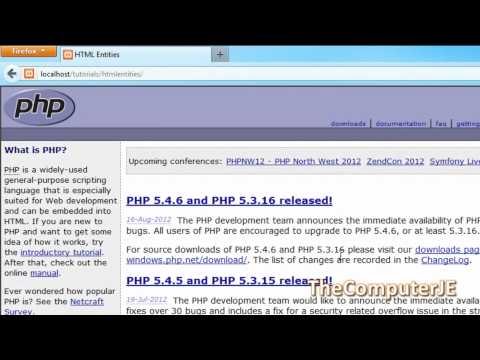 PHP: الدرس الرابع Strings: htmlentities