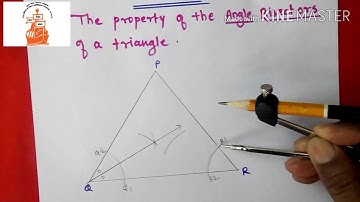 #How to draw Angle bisector of a Triangle .. Class 7th
