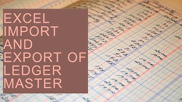 Excel import and export of ledger master to Saral