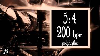 200 Bpm - 5:4 Polyrhythm Drum Beat