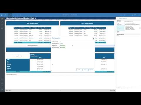 IBM Cognos Analytics - Custom JavaScript Controls - Alternating Background