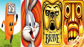 Looney Tunes Dash VS Temple Run 2 Imhotep VS Minion Rush VS Temple Run Brave