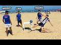 FUT-MESA NA PRAIA COM AS JOIAS DO SANTOS ( Pedro scaramussa, Andrey, Gabriel lira SUB17 )