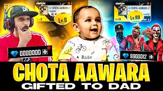 Chota Aawara Gifted To Papa 😱 My Dream Bundles And Legendry Gun Skin || Free Fire