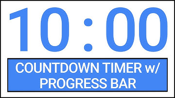 10 min Countdown Timer w/ Progress Bar #Timer #Countdown