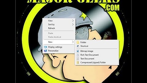 Add or Remove New Context Menu in Windows 10