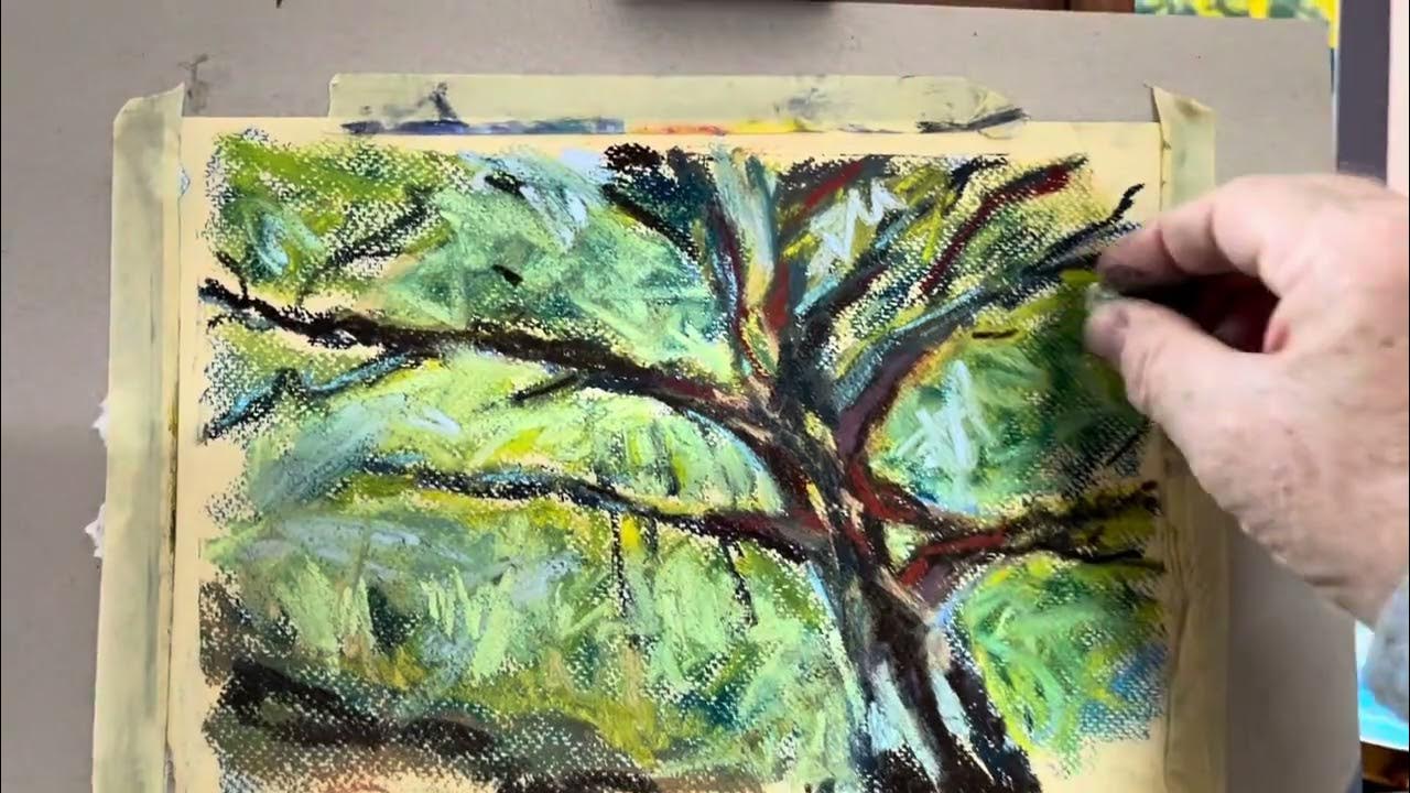 14/2 Mit Softpastellen malen, leicht gemacht - einen Baum(Eiche) malen