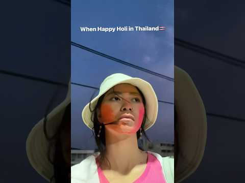 Happy holi in Thailand be like?🇹🇭 #holi #india #festival #Thailand #celebration #sad #comedy #vlog