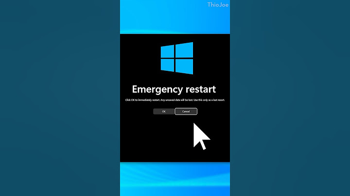 Hidden “Emergency Restart” in Windows