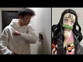 鬼滅ファンのフィギュアに落書きしたら壁に穴あけられた動画【鬼滅の刃】