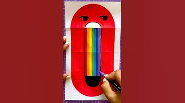 Satisfying Art 🔴😒😲🌈 #shorts #youtubeshorts#drawing #art #emojichallenge #emojis #viral #trending