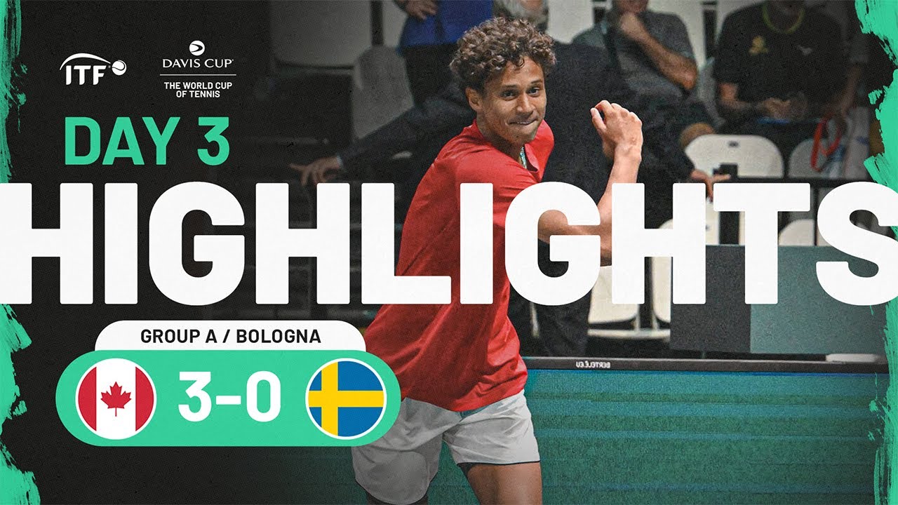 Highlights Canada v Sweden Davis Cup 2023