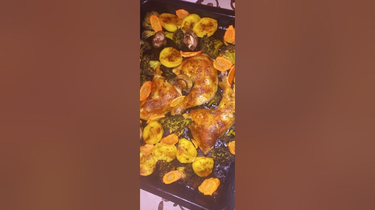 Куриные окорочки с овощами #курица #овощи #курица в духовке - YouTube