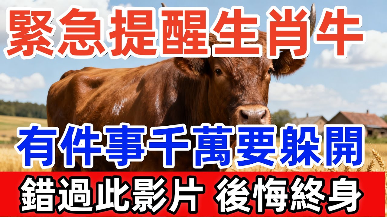緊急提醒！生肖牛，有件事千萬要躲開，不然必遇危險，千萬當心，錯過此影片，後悔終身！#尘缘 #易经 #佛教 #风水 #生肖 #生肖運勢 #生肖運程 #生肖命裡 #命理