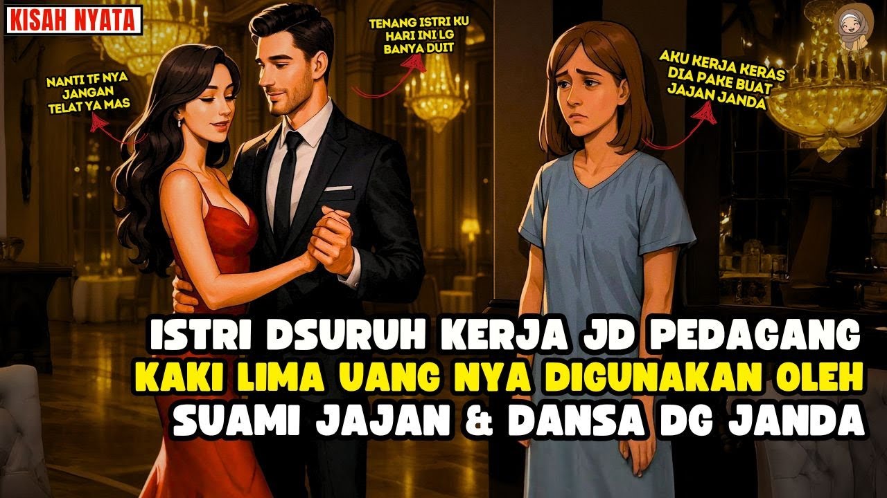 KERJA KERAS JD PEDAGANG KAKI LIMA UANG NYA JUSTRU BUAT JAJAN OLEH SUAMI TERCINTA II SINETRON AZAB