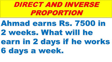 DIRECT AND INVERSE PROPORTION | FPSC & PPSC BASIC MATH ON Word Problems | online math with asad