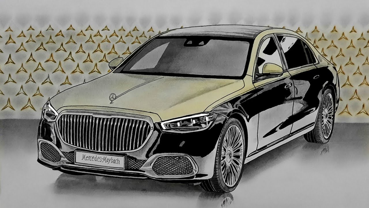 2023 Mercedes Maybach S 680 Car Drawing 2023-mercedes-maybach-s-680-car-drawing