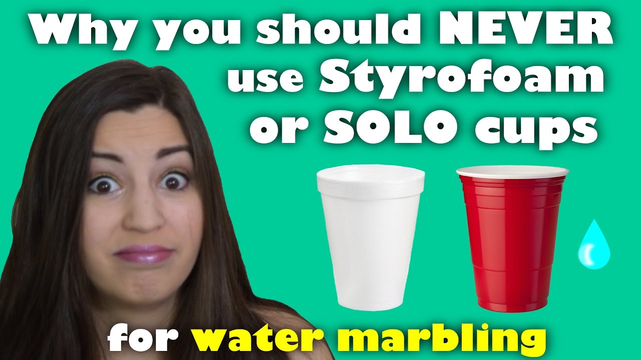 Why You Should NEVER Use Styrofoam or SOLO Cups for Water Marbling with