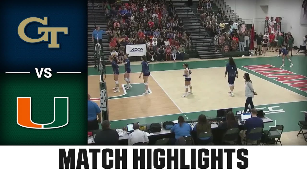 Georgia Tech vs. Miami ACC Volleyball Highlights (2023)