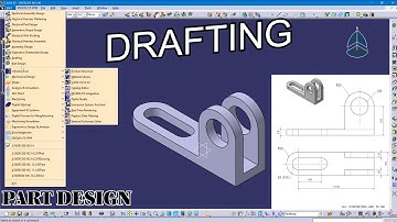 CATIA V5 Tutorial: Part Design Exercise 14 - Pad, Mirror, & Drafting