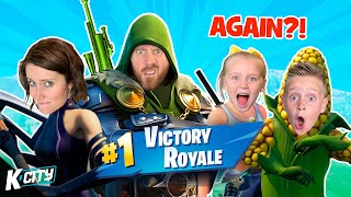 UNDEFEATED! Family FORTNITE SQUADS Battle 2! // K-CITY GAMING screenshot 3