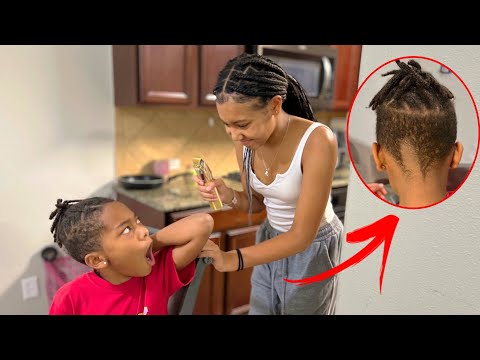 GIRL GIVES BROTHER A NEW LOOK, What Happens Is Shocking