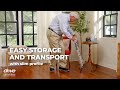 Drive Medical Two-Button Folding Walker w/ Wheels - Lightweight Rolling Mobility Support -