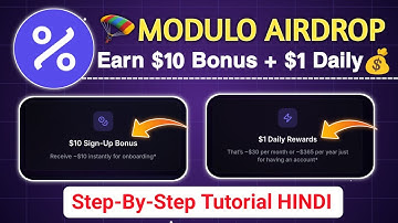 🪂💰 Modulo Airdrop: Earn $10 Signup Bonus + $1 Daily !! Early Rewards Explained !! Tutorial Guide 📓