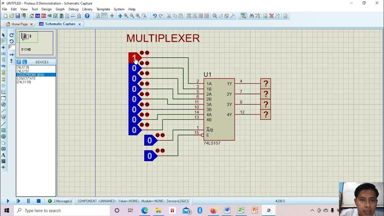 Simulasi Rangkaian Multiplexer Dengan Menggunakan Aplikasi Proteus