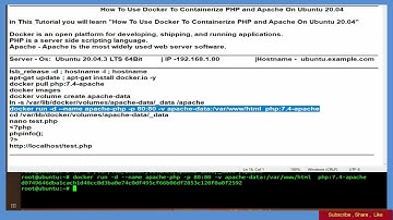 How To Use Docker To Containerize PHP and Apache On Ubuntu 20.04