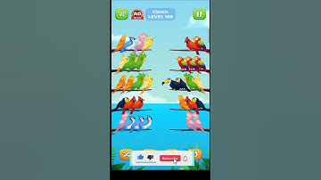 Bird Sort Puzzle l Classic Level 168 l Bird Sort Color Puzzle l Bird Sort Puzzle Challenge - Birds