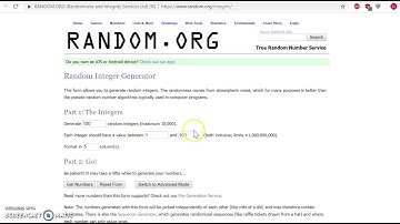 STA 261 How to Use Random.org