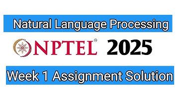 Nptel Natural Language Processing Week 1 Assignment Answer 2025
