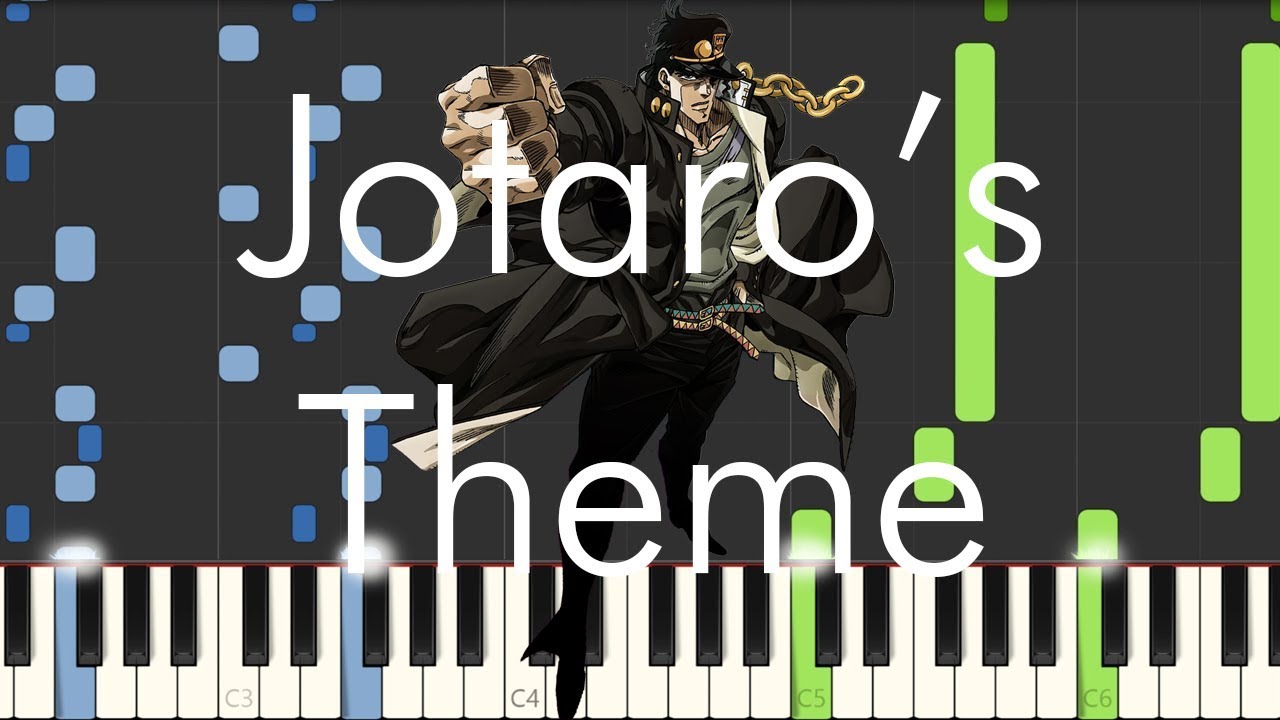 Jojo S Bizarre Adventure Jotaro S Theme Piano Tutorial Synthesia Youtube - jotaro theme roblox piano sheet