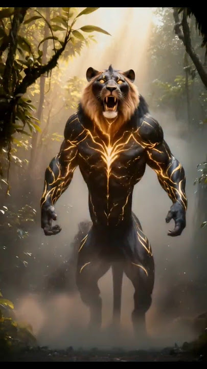 When Power Meets Shadows | The Lion–Panther Hybrid Awakens #hybridbeast  #cinematiccreature