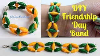 DIY Friendship Band/ How to make Friendship Band/ Paper Beads Bracelet