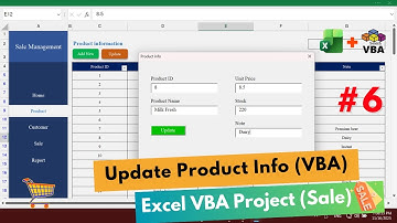 How Update Product Info with VBA Button - VBA Project Sale Management (No Voice)