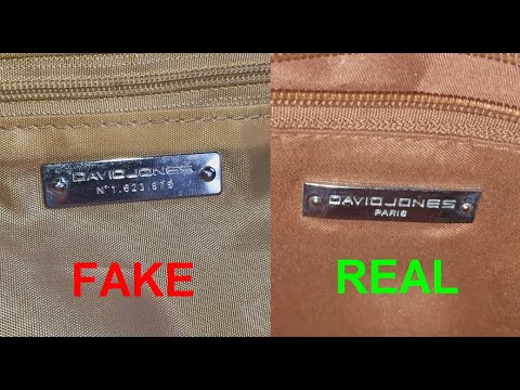 Real vs Fake David Jones bag. How to spot counterfeit David Jones handbags  