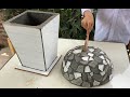 A flower vase // made from old ceramic tiles