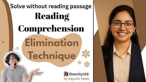 🎯 Reading Comprehension Elimination – UPSC CSAT Prelims 2026 | with Aayushi Yadav Ma’am | DremityIAS