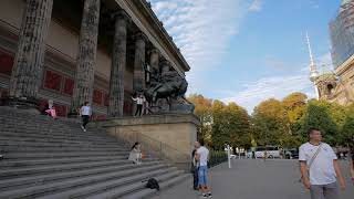 Walking at Lustgarten and Berlin Cathedral