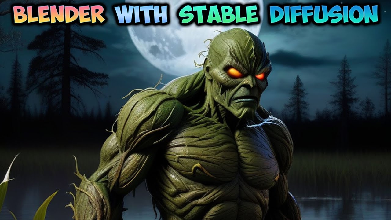 Blender with Stable Diffusion XL Tutorial - Swamp thing - img2img - YouTube